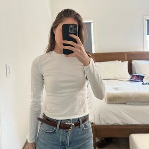 Aritzia Longsleeve White Top